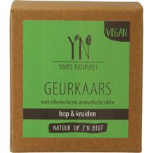 Foto van Yours Naturally Geurkaars in glas hop & kruiden 20cl