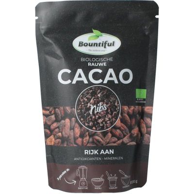 Bountiful Cacao nibs raw bio Bountiful Cacao nibs raw bio 200 gram - Voeding