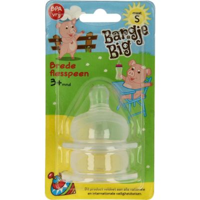 Bargje Big Silicone speen brede fles maat S