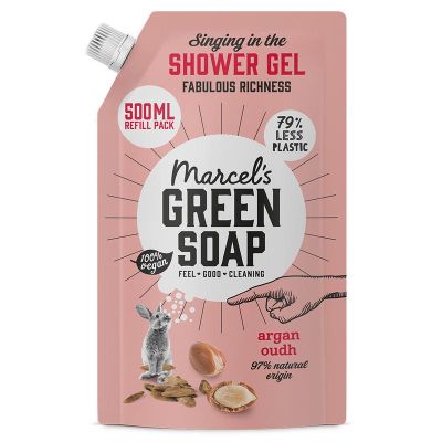 Marcel's GR Soap Shower gel argan & oudh navulling