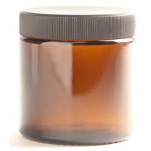 Helios Holland Zalfpot/cremepot incl deksel amb bruin glas 120ml Foto van Helios Holland Zalfpot/cremepot incl deksel amb bruin glas 120ml