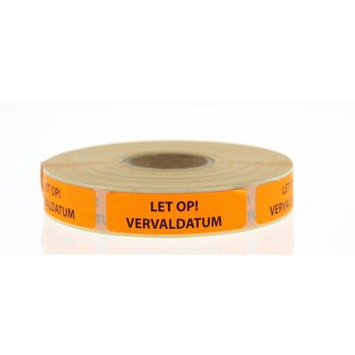 Strooketiket let op vervaldatum 750 stuks - 