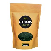 Foto van Hanoju Bio spirulina 400 mg paper bag