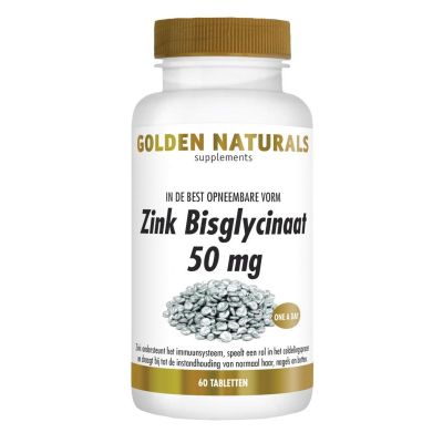 Golden Naturals Zink Bisglycinaat 50 mg