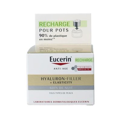 Eucerin Hyaluron filler + elasticity nachtcreme navul 50 Milliliter - Nachtcreme