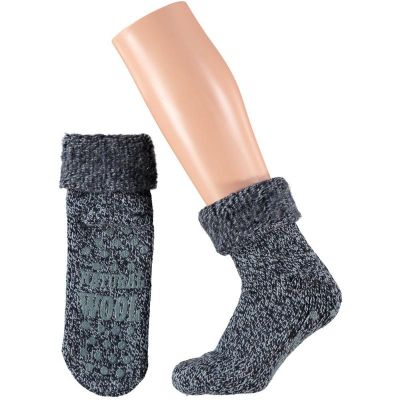 Apollo Slofsok anti slip unisex donker blauw 43-46 1 paar - Kleding/ondergoed