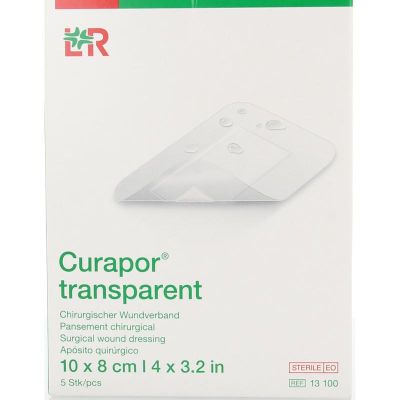 Curapor Transparant 10 x 8 cm steriel 5 stuks - Overige wondverzorging