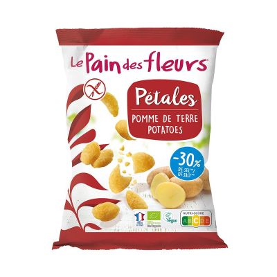 Pain Des Fleurs Chips naturel -30% zout bio glutenvrij vegan