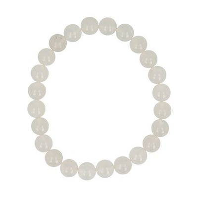 Kralenarmband jade wit 8 mm 1 stuks - 