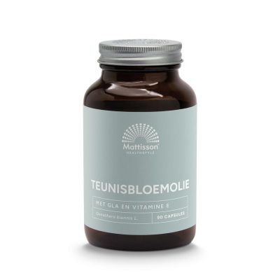Mattisson Teunisbloemolie met vitamine E 1000mg Mattisson Teunisbloemolie met vitamine E 1000mg 90 capsules - Vetzuren