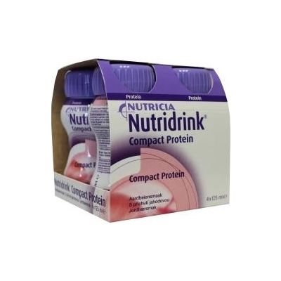 Nutridrink Compact proteine aardbei 125 ml 4 stuks - Compacte drinkvoeding