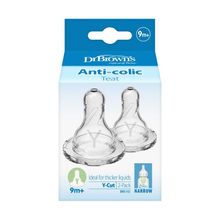 Foto van Dr Brown's Speen smalle hals Y cut 9 maanden