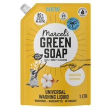 Foto van Marcel's GR Soap Wasmiddel universeel vanille & kersenbloesem navul
