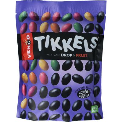 Venco Tikkels drop & fruit 245 gram - Snoepgoed