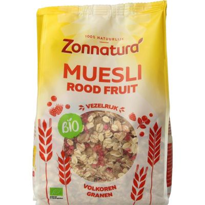 Zonnatura Muesli rood fruit bio 375 gram - Ontbijtgranen