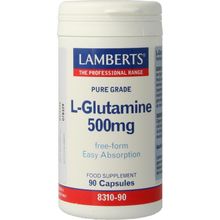 Foto van Lamberts L-Glutamine 500 mg