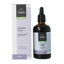 Foto van Volatile Hennepzaad koudgeperst basisolie bio glazen fles