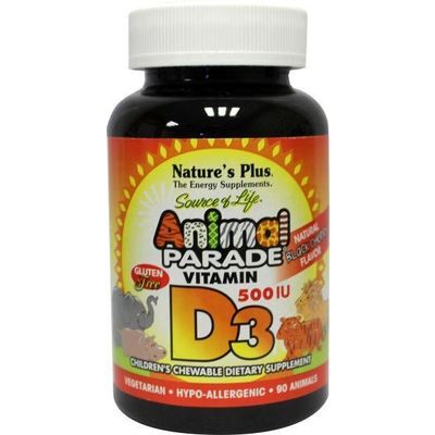 Natures Plus Animal parade vitamine D3 kauwtablet