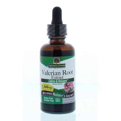 Natures Answer Valeriaan extract 1:1 alcoholvrij 1000 mg