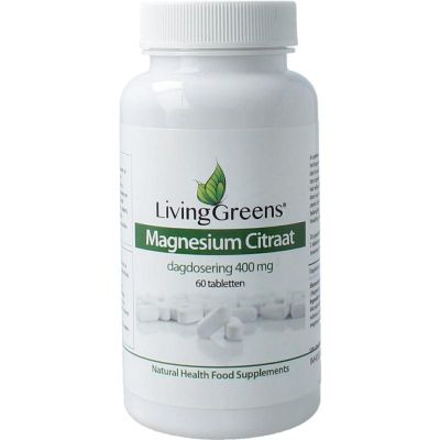 Foto van Livinggreens Magnesium citraat 400 mg