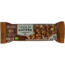Foto van Taste Of Nature Dark chocolate peanut caramel