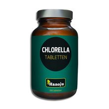 Foto van Hanoju Chlorella premium 400 mg pet flacon