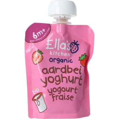 Ella's Kitchen Aardbei yoghurt griekse stijl 6+ maanden Ella's Kitchen Aardbei yoghurt griekse stijl 6+ maanden 90 gram - Overig reform/levensmiddelen