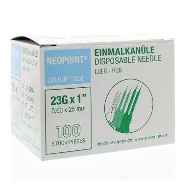 Neopoint Injectienaald steriel 0.6 x 25 Foto van Neopoint Injectienaald steriel 0.6 x 25