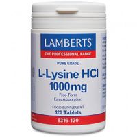 Lamberts L lysine 1000mg L8316 120