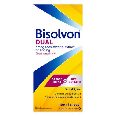 Bisolvon Dual droge hoest/keelirritatie siroop 100 milliliter - Hoest