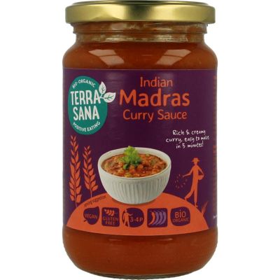 Terrasana Curry sauce madras bio 350 gram - Overig reform/levensmiddelen