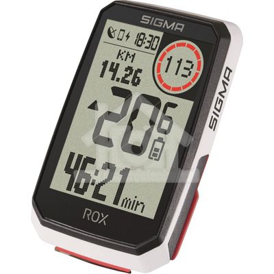 Sigma fietscomputer ROX 4.0 GPS White HR +sensoren top mount