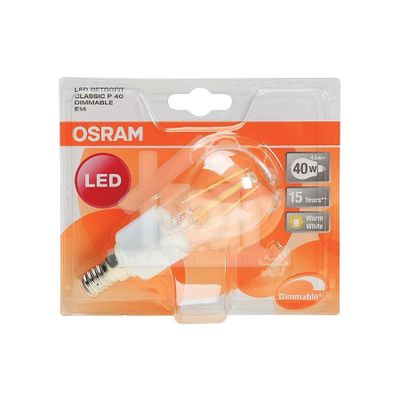 Osram Ledlamp LED Retrofit Classic P40 Dimmable Helder Filament 4,5W 230V E14 470lm 2700K