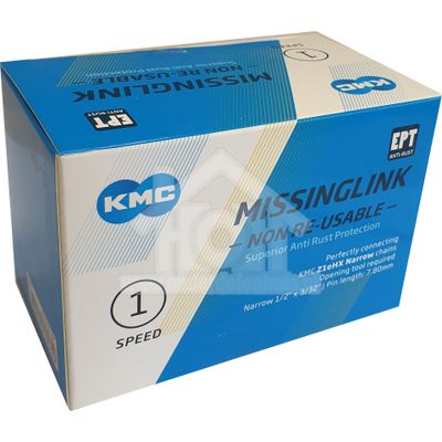 KMC sluitschakel MissingLink Z1eHX NR EPT zilver narrow(40)