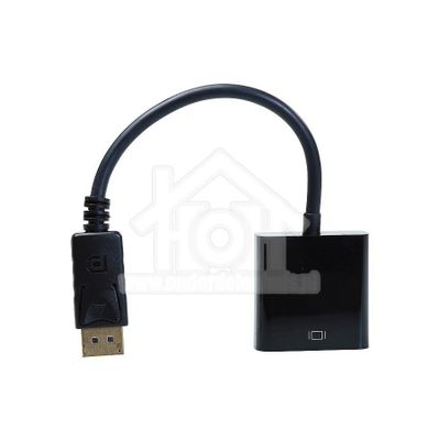Easyfiks Displayport Kabel DisplayPort Male naar HDMI Female Adapterkabel 0.2 Meter, zwart