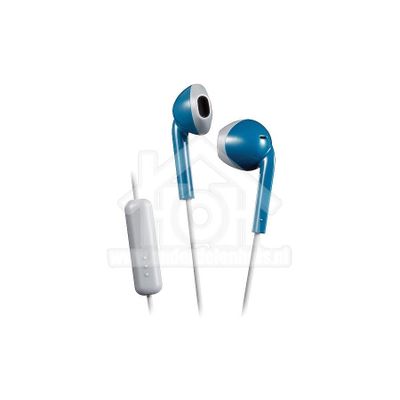 JVC Hoofdtelefoon Retro oordopjes, blauw grijs Afstandsbediening met microfoon HAF19MAHE