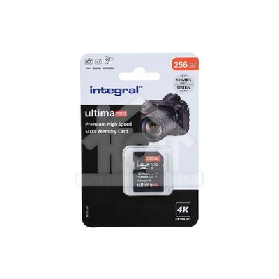 Integral Memory card UltimaPro X2, Class 10 V30 SDXC card 256GB 100MB/s INSDX256G-100/90V30