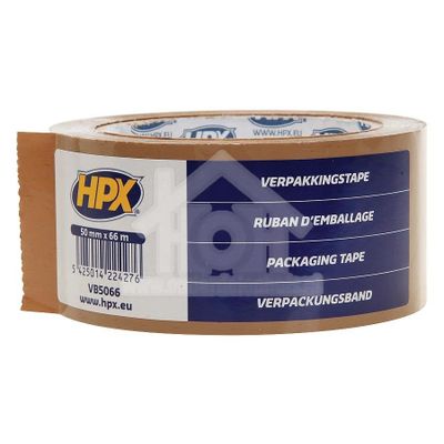 HPX Tape Bruin Verpakkingstape, 50mm x 66 meter VB5066