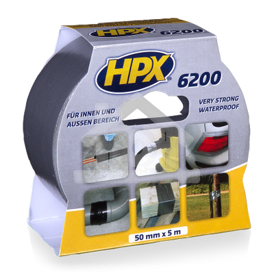 HPX Tape Pantsertape Zilver Duct Tape, 48mm x 5 meter CB5005