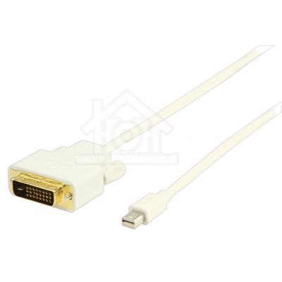 Valueline Mini DisplayPort Kabel Mini-DisplayPort Male - DVI-D 24+1-Pins Male 2.00 m Wit VLMP37700W