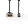 Afbeelding van Nedis HDMI™ Kabel | HDMI™ Connector | DVI-D 18+1-Pin Male | 1080p | Verguld | 2.50 m | Recht | PVC