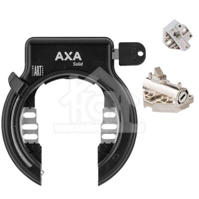 AXA veiligheidsslot Solid Plus met accuslot Shimano Tube zw.