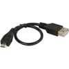 Afbeelding van Valueline USB 2.0 Kabel Micro-B Male - USB A Female 0.20 m Zwart VLCB60570B02