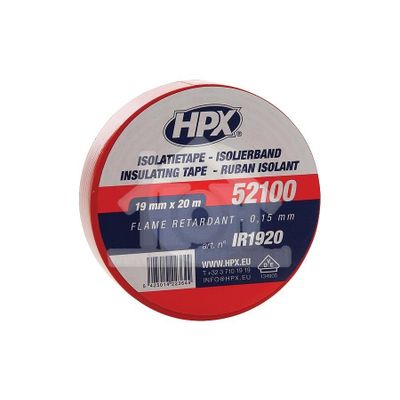 HPX Tape PVC Rood Isolatietape, 19mm x 20 meter IR1920
