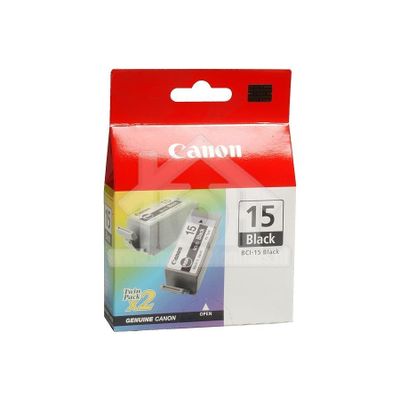 Canon Inktcartridge BCI 15 black twin pack Zwart 5,3ml i70 8190A002AA