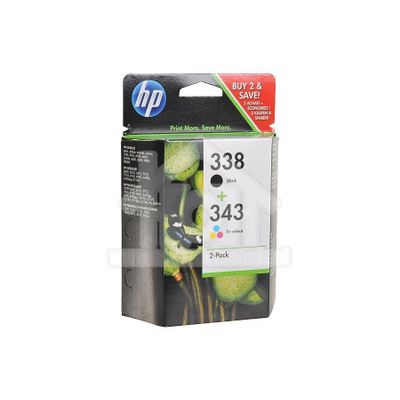 HP Hewlett-Packard Inktcartridge No. 338/343 Black+Color Twinpack SD449EE