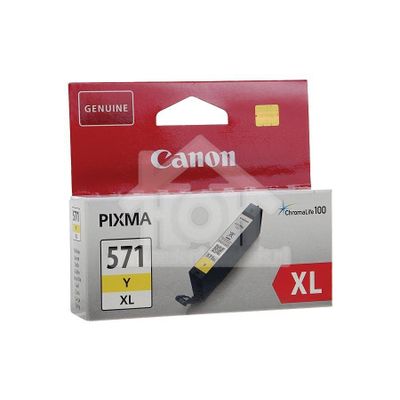 Canon Inktcartridge CLI 571XL Yellow Pixma MG5750, Pixma MG5751, Pixma MG6850 CANBC571YH