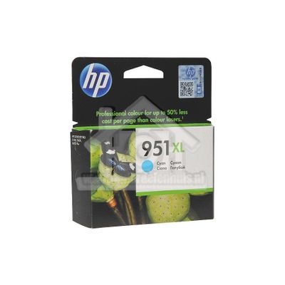 HP Hewlett-Packard Inktcartridge No. 951 XL Cyan Officejet Pro 8100, 8600 CN046AE