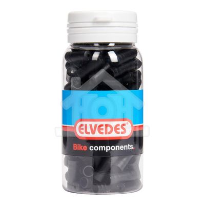Elvedes kabelhoedje 5mm PVC zwart (150x) ELV1160PVC5-1