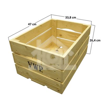 VWP krat / fietskist 47x33.8x26.4cm hout naturel